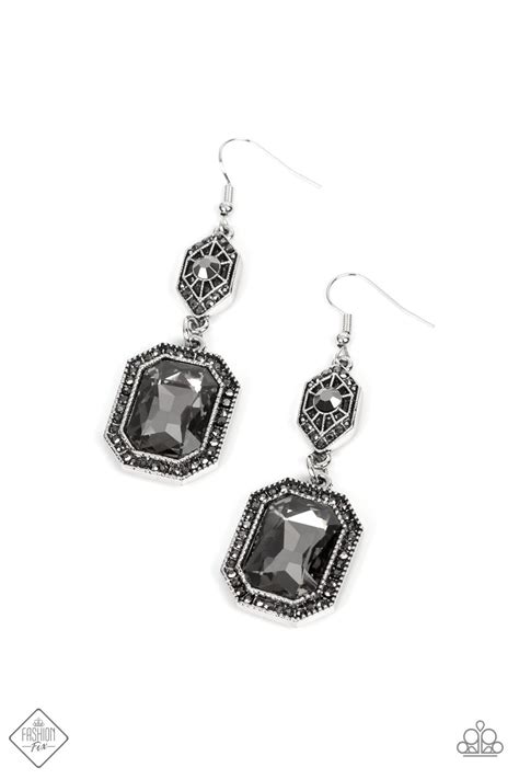 Paparazzi Starry Eyed Sparkle Silver Fashion Fix Earrings