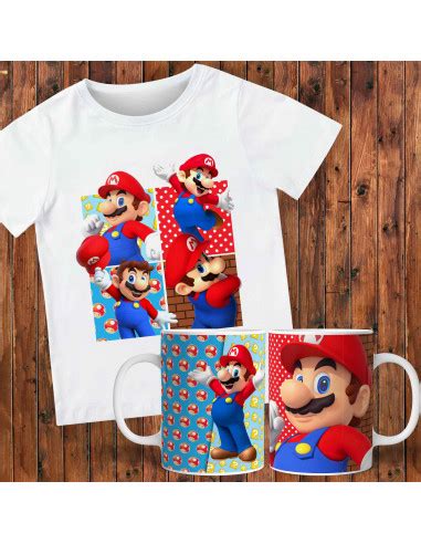 PACK TAZA Y REMERA MARIO BROS