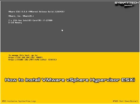 How To Install VMware VSphere ESXi Comprehensive Guide