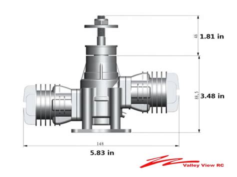 Vvrc Cc Twin Gas Engine Cc Gas Engines Rcgf Engines Twin