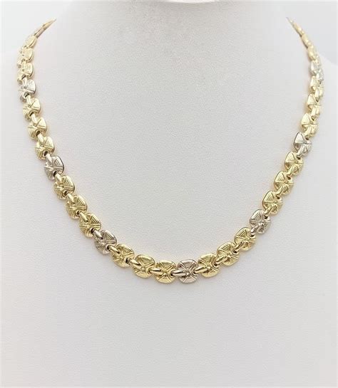 18 Kt White Gold Yellow Gold Necklace Catawiki