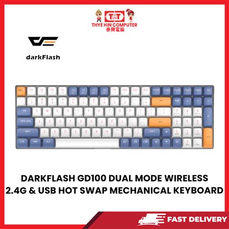 Darkflash Gd Dual Mode Wireless G Usb Hot Swap Mechanical Keyboard Sbn No Nilai Yes
