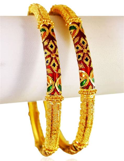 22kt Gold Bangles 1pc Only Bago22641 Bangles Gold Bangles