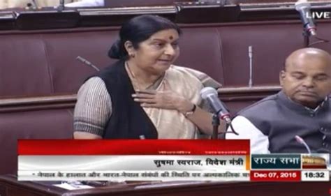 Sushma Swaraj In Parliament Denies Indias Role In Madhesi Agitation