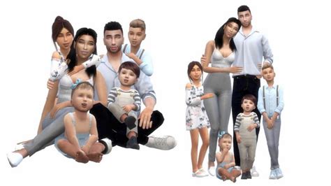 Sims 4 Triplet Family Poses