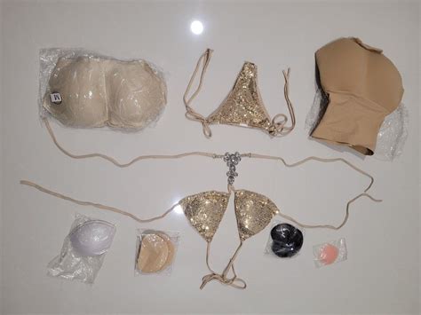 Bikini Butt Shaper Panty Stick On Paddings Sillicon Nipple Tape Internal