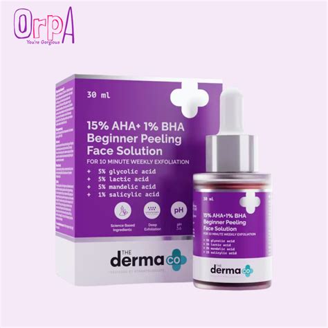 The Derma Co 15 Aha1 Bha Beginner Face Peeling Solution 30ml Orpa