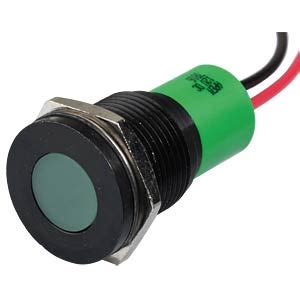 APM Q16F3B G12E Indicator LED 12 V DC 16 Mm Wired Green BlC At