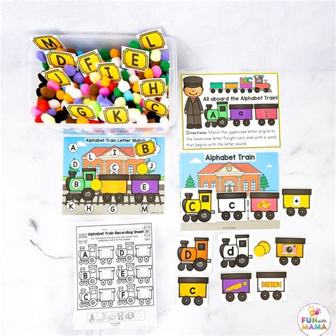 Alphabet Train Matching Activity Pack - Fun with Mama Shop