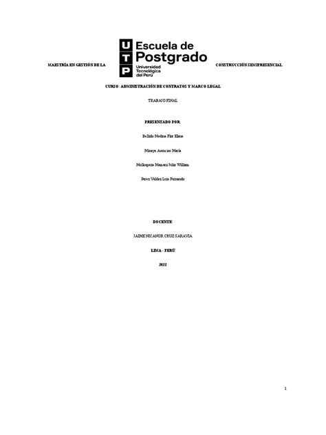 Examen De Gestion De Contratos Pdf