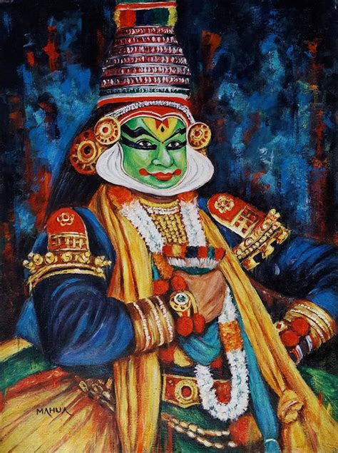 Kathakali 5 Painted Face Painting By Mahua Pal Saatchi Art