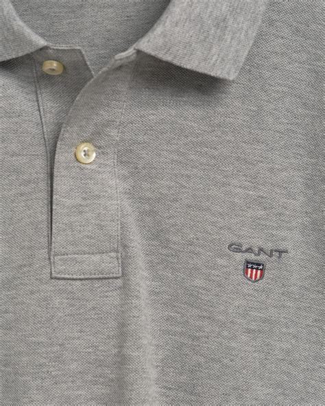 Gant Erkek Gri Regular Fit Uzun Kollu Polo S Pamuk Grey