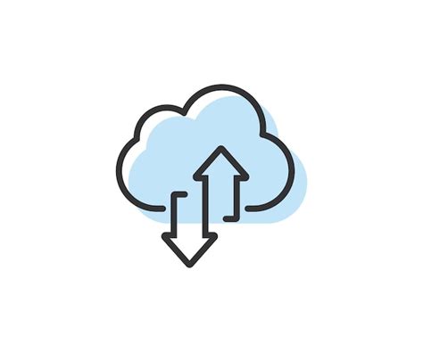 Cargar descargar icono de flecha en la nube diseño vectorial de datos