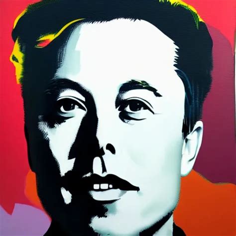 Elon Musk Artistic Acrylic Painting In The Style Of Stable Diffusion