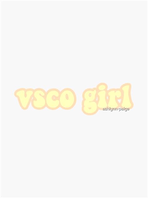 Pastel Yellow Vsco Girl Sticker By Ashlynn Paige Redbubble