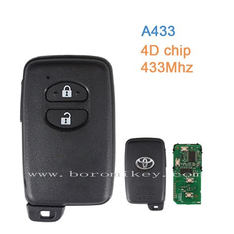 Lonsdor 4D Chip A433 ASK 2 Button Toyota 433Mhz Smart Remote Key