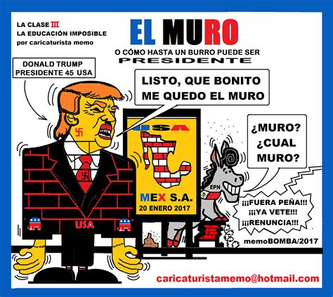 Sint Tico Foto Caricaturas Periodisticas Sobre El Muro De Trump Lleno