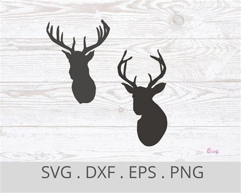 Deer Head Svg Deer Head Bundle Svg Deer Head Clipart Deer Etsy