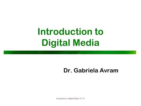 Ppt Introduction To Digital Media Powerpoint Presentation Free