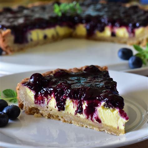 Blueberry And Vanilla Custard Tart Recipe Tart Recipes Blueberry