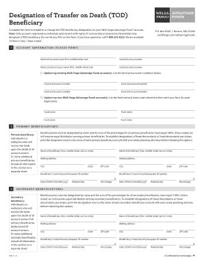 fillable  tod wells fargo advantage funds fax email print
