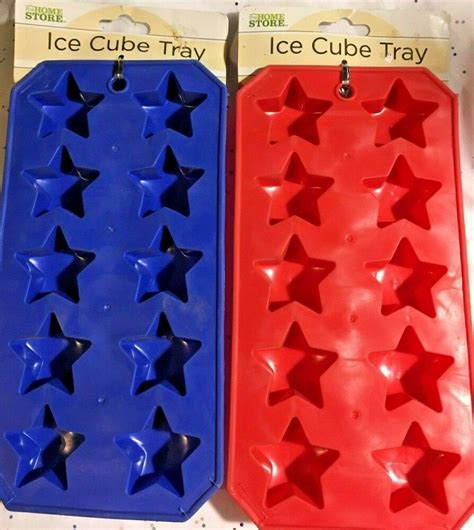 Star Shaped Ice Cube Tray Cubes 4th Of July Patriotic New Siliconeusa