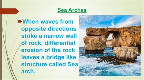 Coastal Land Forms Erosional And Depositional Landforms Ppt