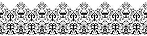 Black scroll flower border on white background. Beautiful Ethnic hand drawn artwork style design ...