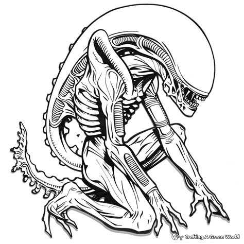 Alien Xenomorph Coloring Pages Free Printable