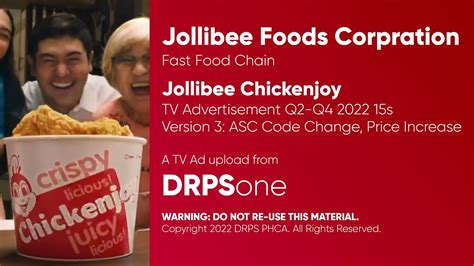 Jollibee Chickenjoy Tv Ad Q2 Q4 2022 15s Philippines Version 3 Youtube