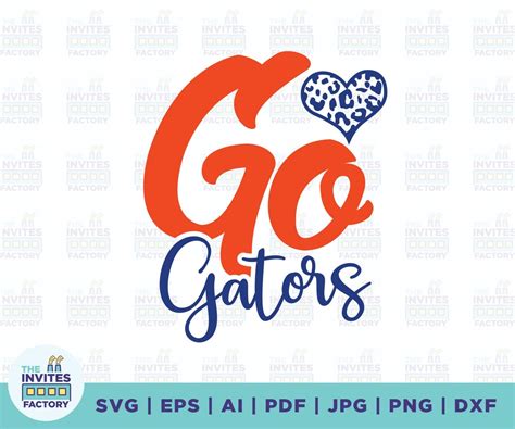 Go Gators Svg Leopard Heart Svg Gators Svg Gators Mascot - Etsy