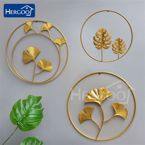 Jual Wall Decor Metal Hiasan Dinding Daun Aesthetic Nordic Style