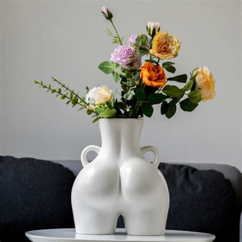 Ceramic Butt Vase Body Art Bust Statue Flower Pot Porcelain Etsy