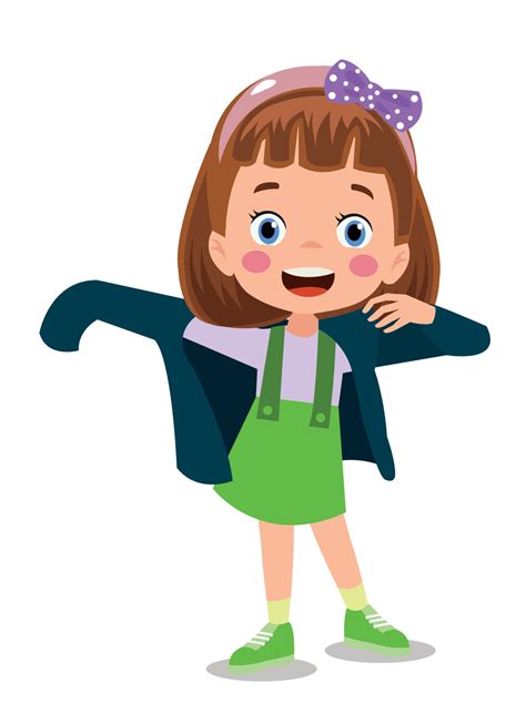 Cute Little Boy Wearing Clothes Get Dressed Daily Routine Activity 16059247 Vector Art At Vecteezy