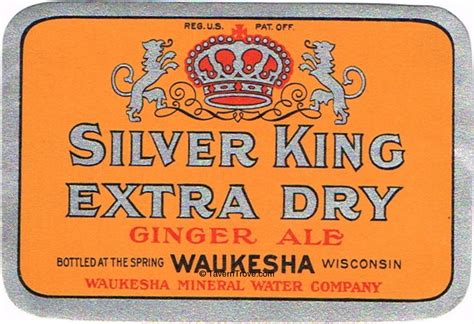 Item 95955 1940 Silver King Extra Dry Ginger Ale Label