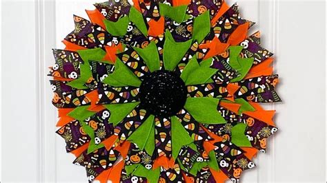 How To Make A Halloween Ribbon Wreath On A Small UITC Board Easy DIY