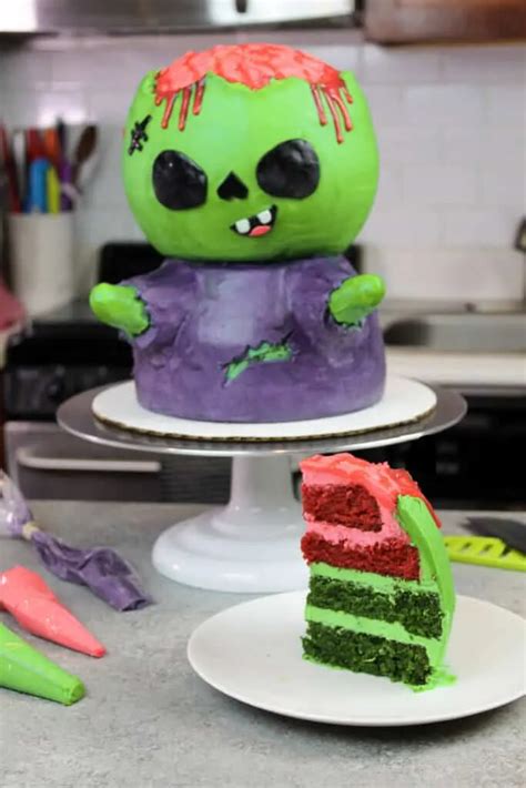 Zombie Cake - Green Velvet Cake w/ Homemade Buttercream