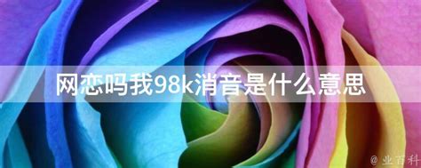 网恋吗我98k消音是什么意思 业百科