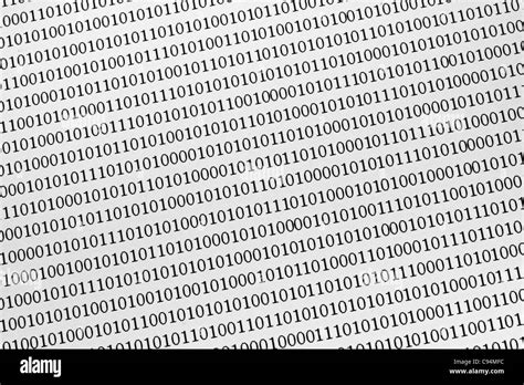 Binary Code On Screen Pattern Black And White Stock Photos And Images Alamy