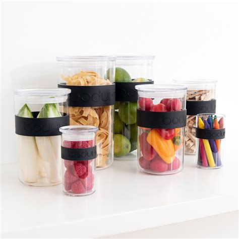 Bodum PRESSO Set De 4 Bocaux Conservation En Plastique Avec