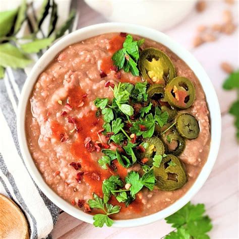 Vegan Instant Pot Refried Beans Recipe No Soak The Herbeevore