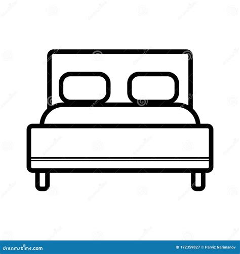 Icono De Vector De Cama Doble Stock De Ilustraci N Ilustraci N De