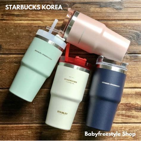 แก้ว Stanleystarbucks สแตนเลสเก็บความเย็น 591 Ml จากเกาหลี Shopee