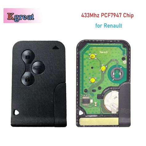 1 2 3pcs 3 Button Smart Card Car Remote Key 433Mhz PCF7947 Chip For