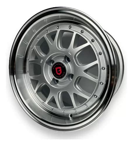 Jogo De Rodas Gisa 9901 Aro 15x8 4x100 Prata Taluda Stance