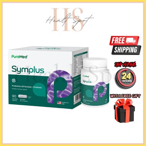 Puremed Symplus Prebiotics And Probiotics 2 X 45 S Vegecaps New Packaging Shopee Malaysia