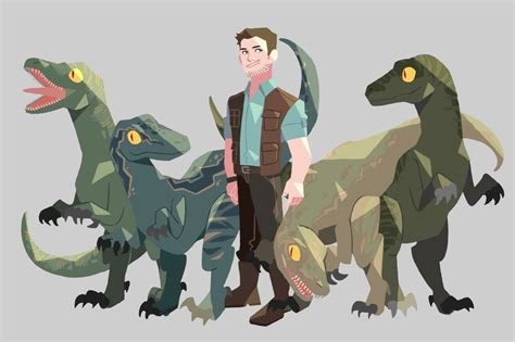 Owen Grady And His Velociraptors Jurassic World Fan Art 38829689