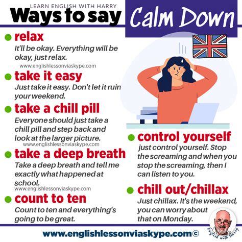 Ways To Say Calm Down In English • Speak English With Harry 👴