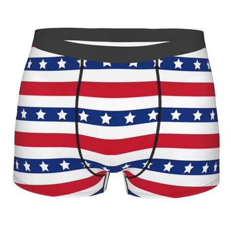 Junzan American Patriotic Stars And Stripes Mens Underwear Boxer Briefs