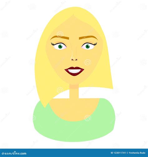 Happy Face Of A Cute Blond Girl Stock Illustration Illustration Of Pretty Hair 123011741